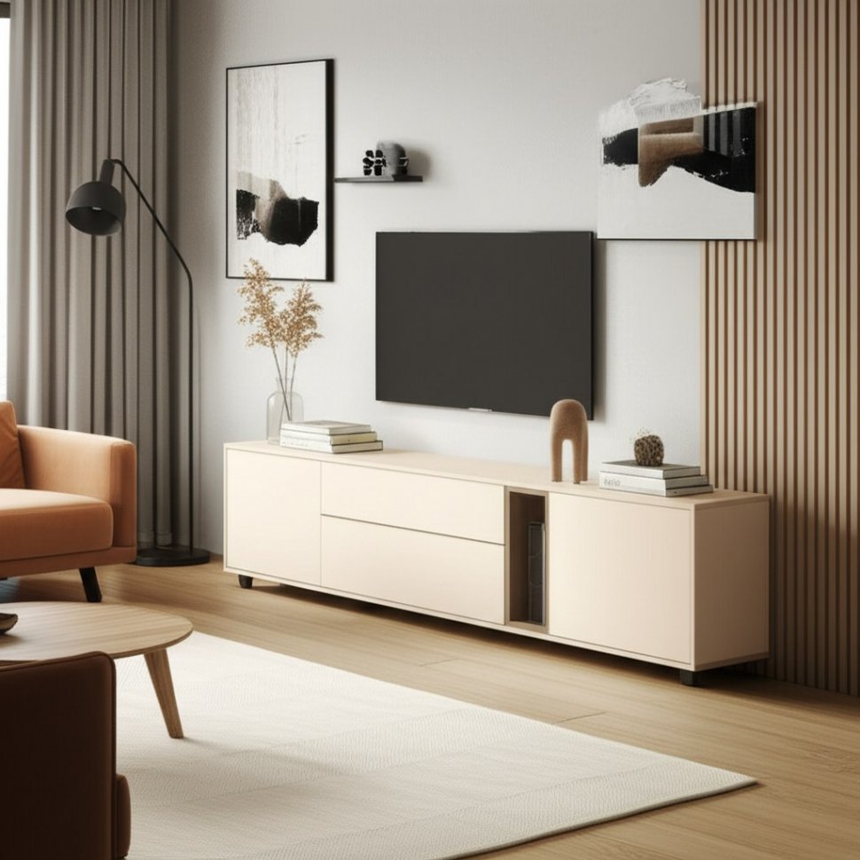 Тайл тумба под ТВ 16.62 Сатин/Эмили Блаш