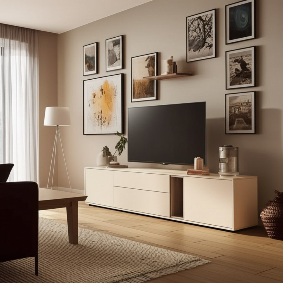 Тайл тумба под ТВ 16.62 Сатин/Эмили Блаш