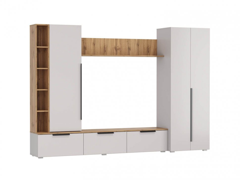 Шкаф многоцелевого назначения 63.02 Аккорд Дуб золотой / Кашемир