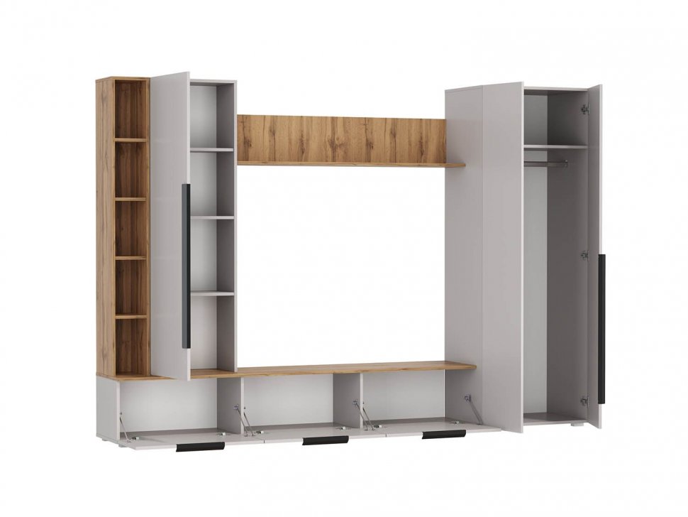 Шкаф многоцелевого назначения 63.02 Аккорд Дуб золотой / Кашемир