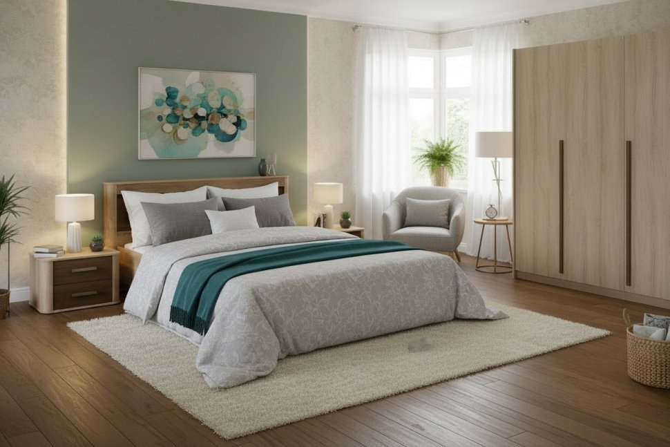 Кровать Фантазия 34.25-02 New дуб каньон/дуб кальяри