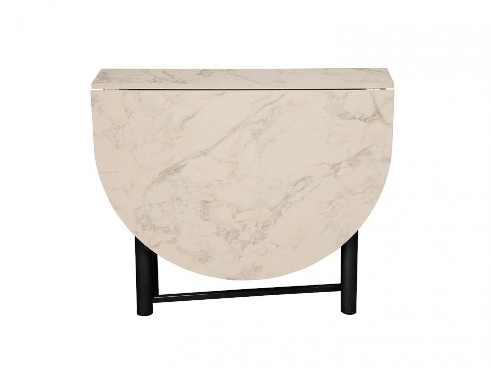 Стол обеденный 42.41 Октава Белый мрамор/металл черный