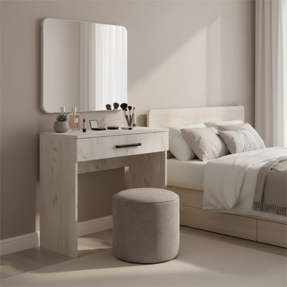 Столик косметический Фиеста, Дуб крафт белый