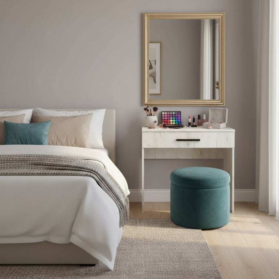 Столик косметический Фиеста, Дуб крафт белый