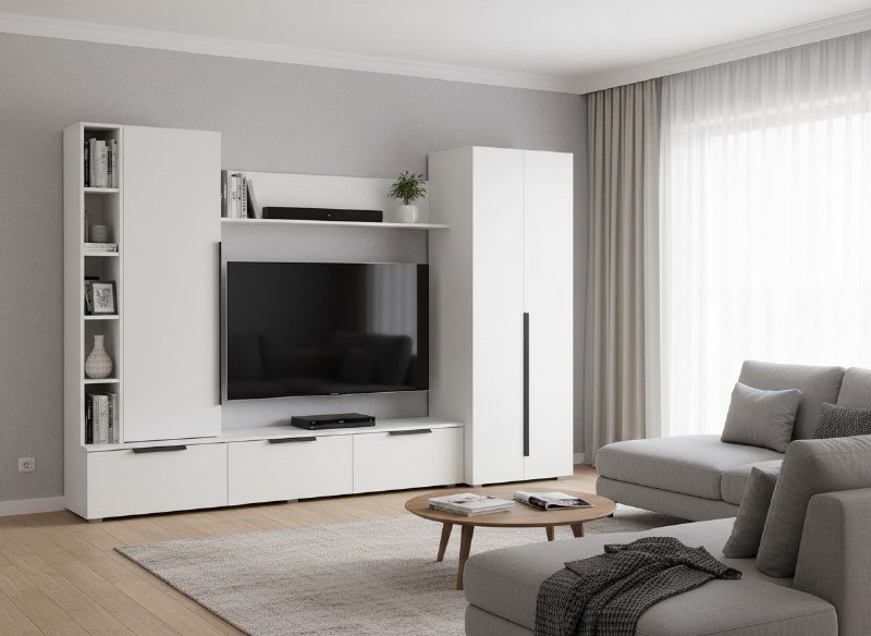 Шкаф многоцелевого назначения 63.02 Аккорд Белый