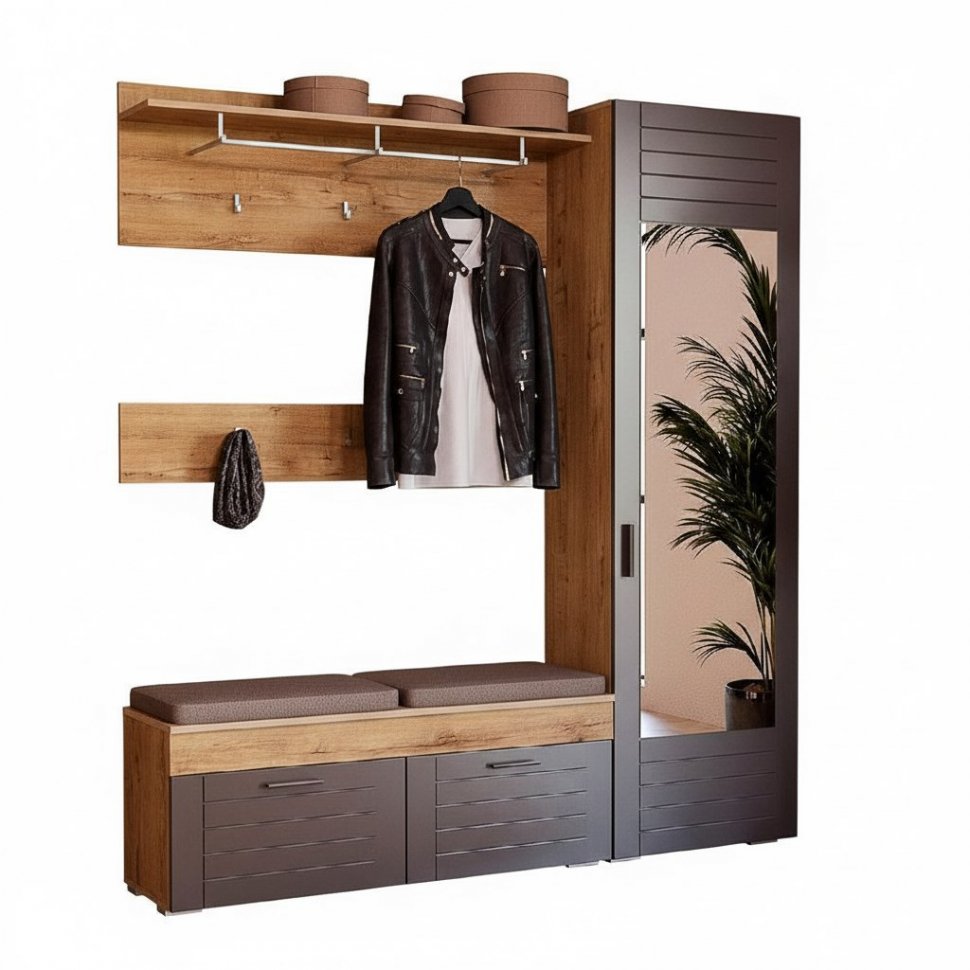 Прихожая Livorno 4 дуб бунратти / софт графит