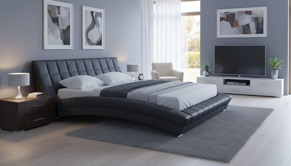 Оливия кровать 160 Серый