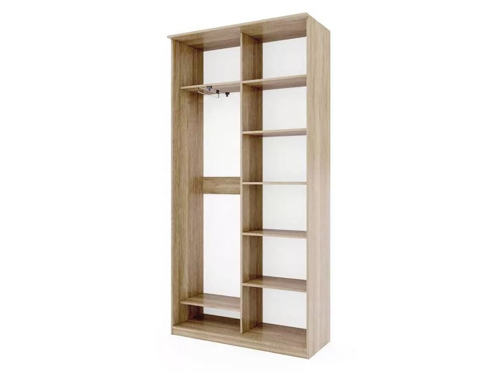 Шкаф купе Модерн 1190х450 2-х дверный 2-х секционный зеркало ясень