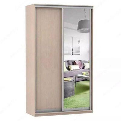 Шкаф купе Модерн 1190х450 2-х дверный 2-х секционный зеркало ясень