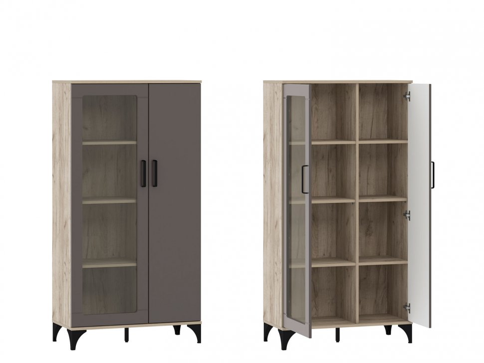 Марсель гостиная комплектация 1 Дуб Крафт серый/Софт графит