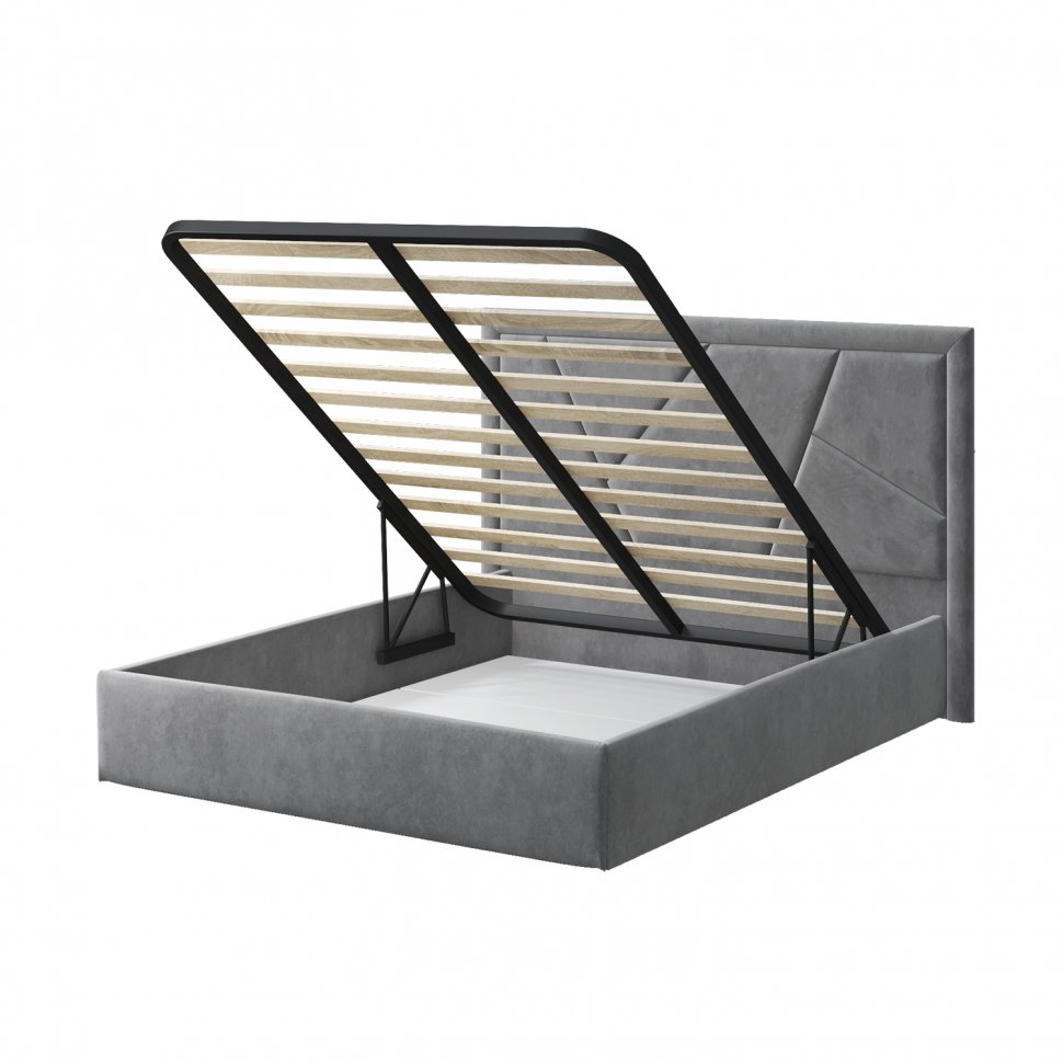 Кровать 140х200 Индиго (MLK) Серый Neo 25 с подъемным механизмом