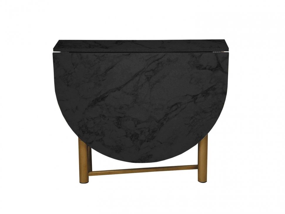 Стол обеденный 42.41 Октава Черный мрамор/металл золотой