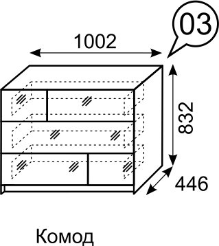 Комод 3 Palermo (Ижмебель)