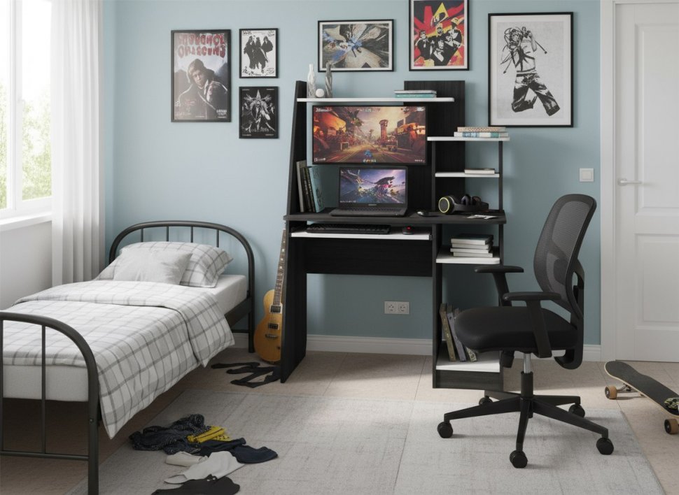 Интел-17 стол компьютерный Бодега Темный / Светлый