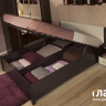 Кровать 160х200 BERLIN с подъемным механизмом 32+32.2 Глазов-мебель (Венге)