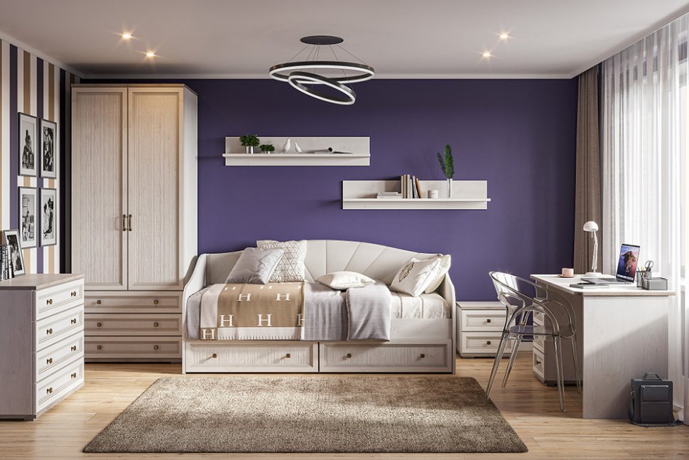 Шкаф двухдверный с ящиками Александрия ШК-208