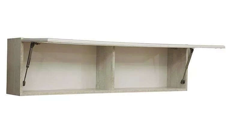 Полка навесная Сохо 32.18 бетон белый/бетон патина