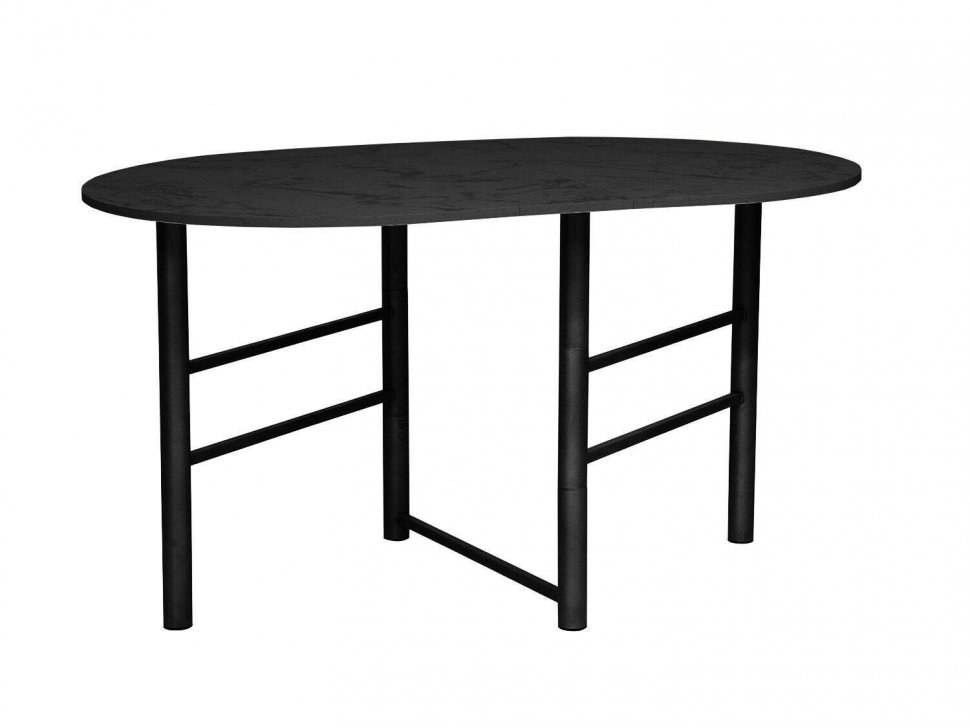 Стол обеденный 42.41 Октава Черный мрамор/металл черный