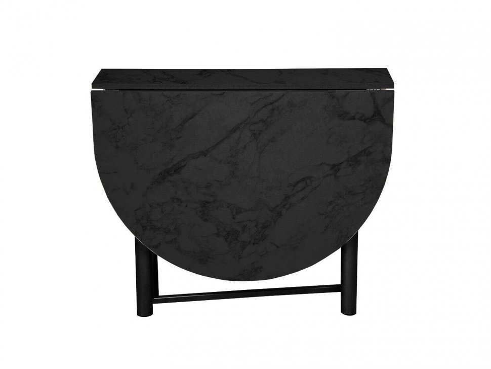 Стол обеденный 42.41 Октава Черный мрамор/металл черный