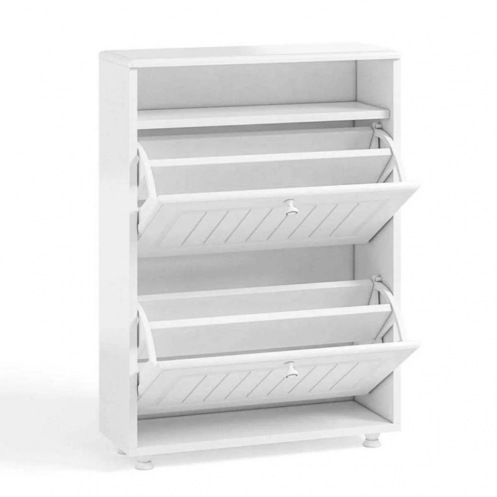 Тумба под обувь 2-х секционная Монако МН-23 белое дерево