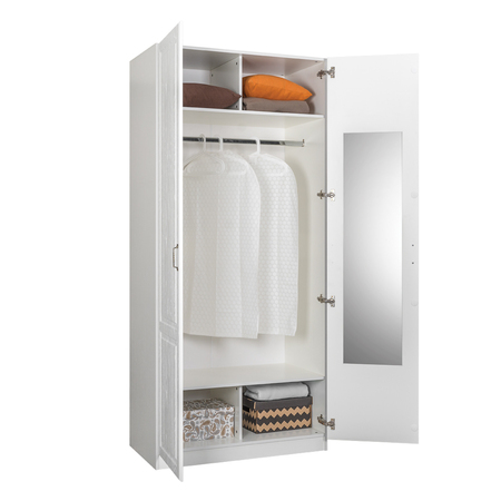 Ливерпуль Шкаф для одежды 13.134.01 Белый/Ясень ваниль