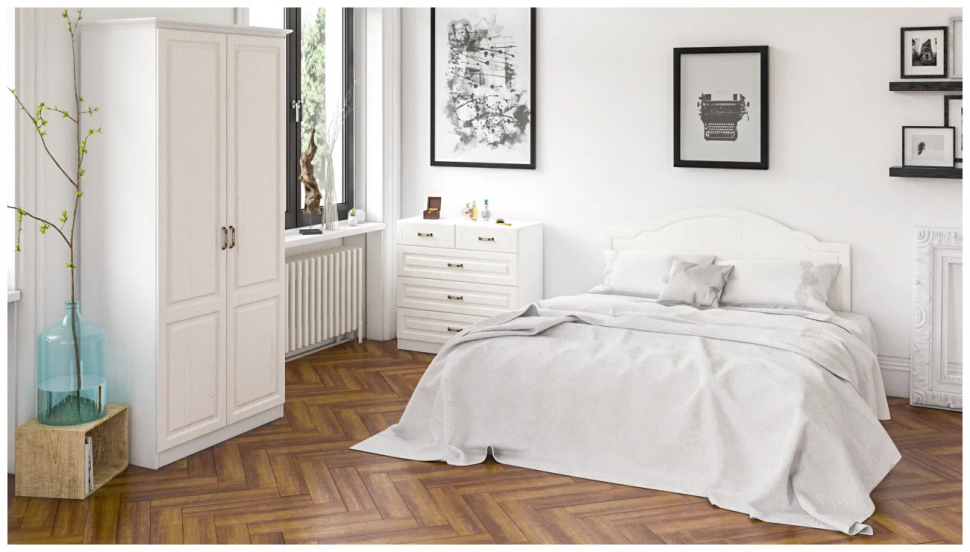 Ливерпуль Шкаф для одежды 13.134.01 Белый/Ясень ваниль