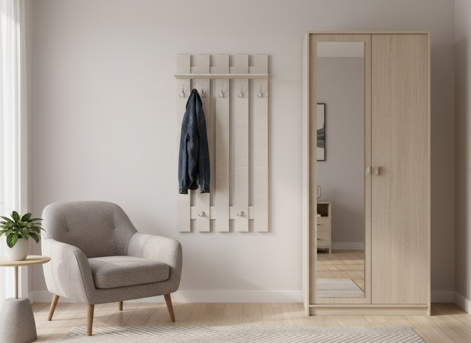 Ивушка 9 Вешалка Бодега светлый