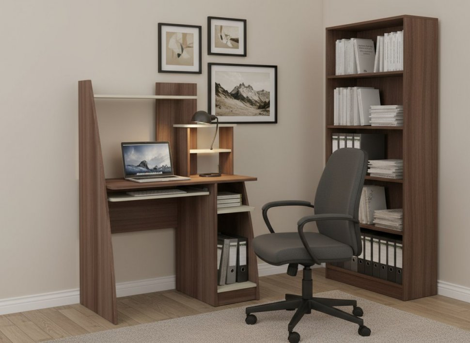 Интел-17 стол компьютерный Ясень Шимо темный / Светлый