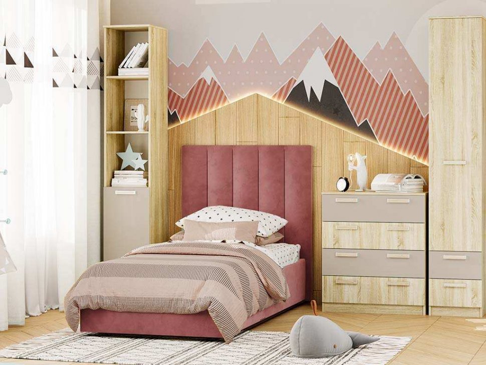 Кровать Ingrid 900 модель 312 Ультра коралл