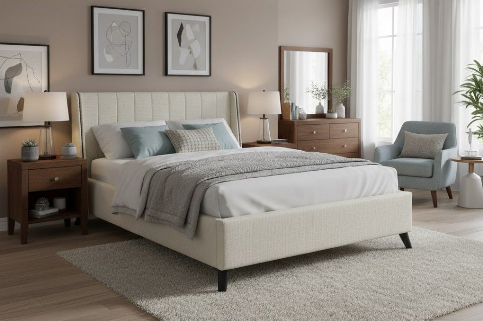 Мелисса кровать 180 Тори 56 светло-бежевый