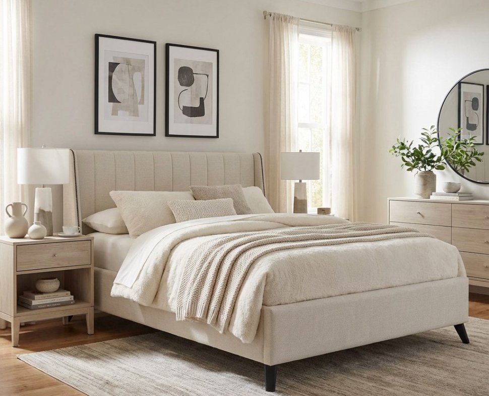 Мелисса кровать 180 Тори 56 светло-бежевый