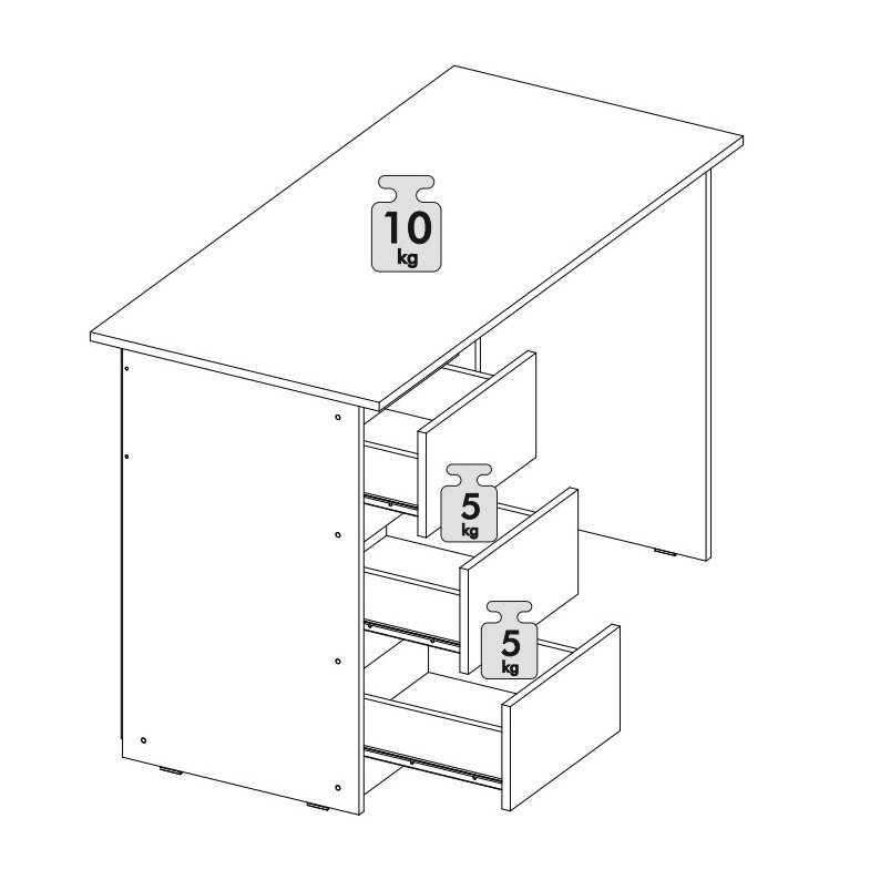 Стол письменный Айден СТП06-1200 Белый