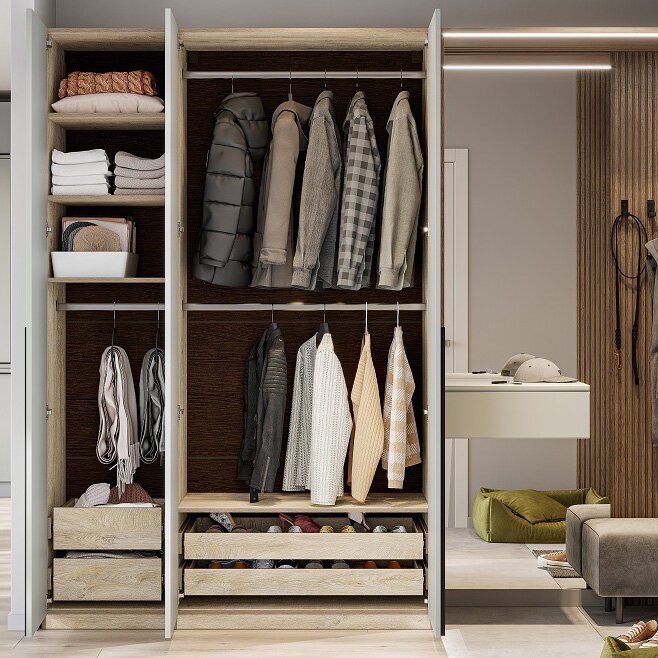 Комплект полок для шкафа 100 Этна 3ПЛ