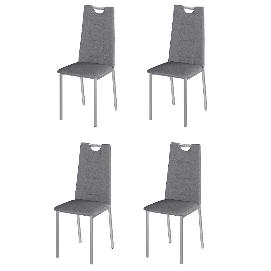 Стулья Орлеан комплект (4 шт.) Серый рогожка