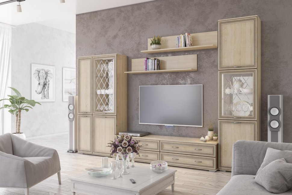 Тумба для ТВ-техники ЛТ-2 Ливорно DOMANI (Дуб Сонома)