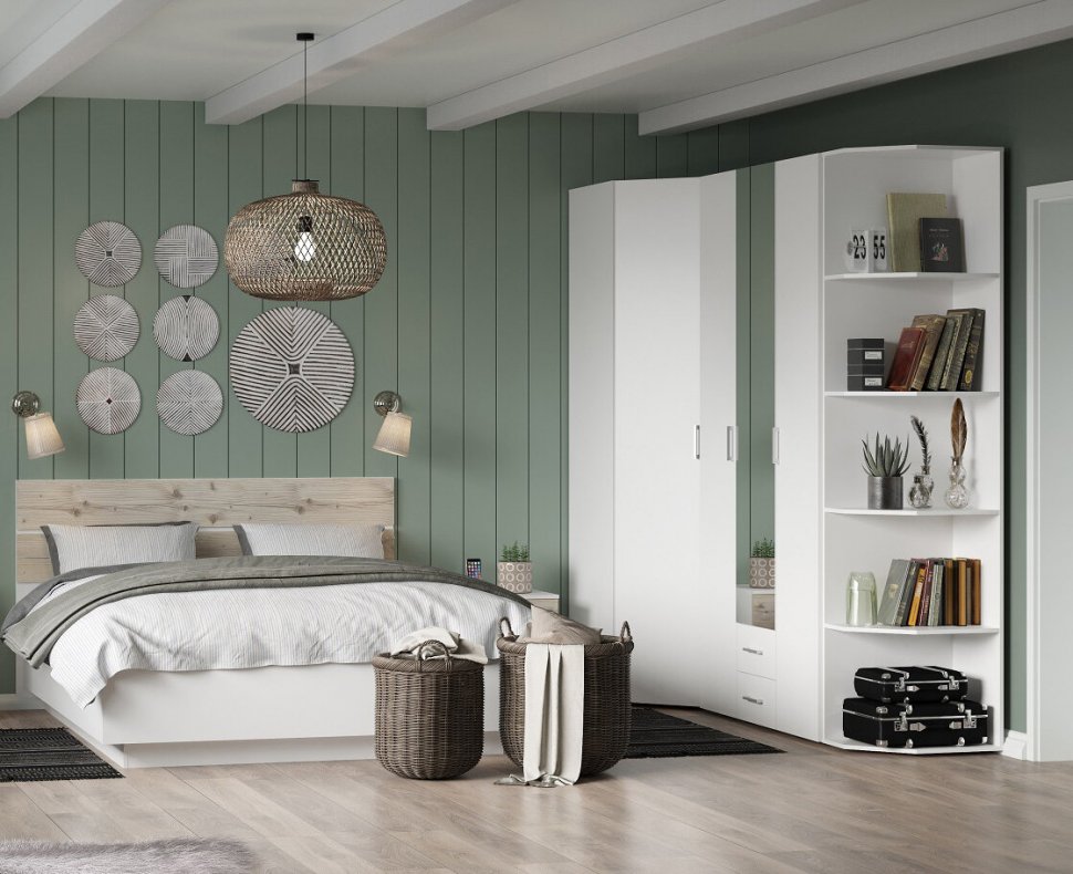 Шкаф для одежды и белья Монако 444 (Глазов) Белый