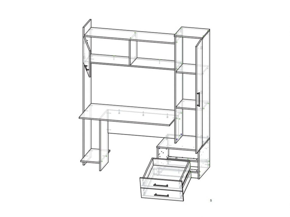 Интел-16 стол компьютерный Дуб сонома / Анкор Светлый
