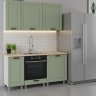 Кухня Аленушка 1,6 м в.6 Астра Фисташка,скоба черный,сонома
