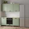 Кухня Аленушка 1,6 м в.6 Астра Фисташка,скоба черный,сонома
