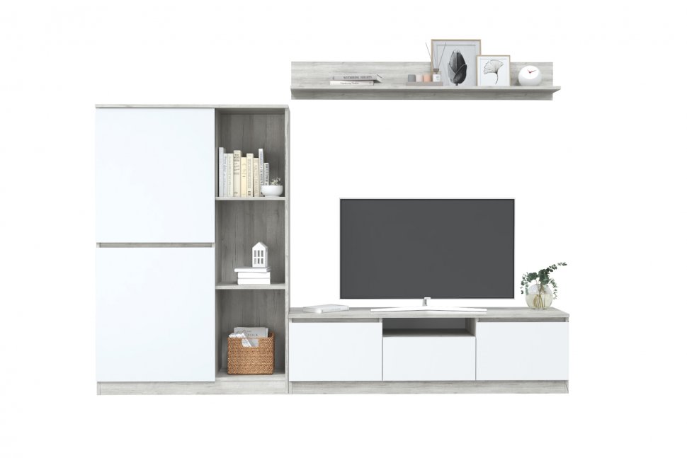 Гостиная Лори (MLK)  Дуб серый/Белый