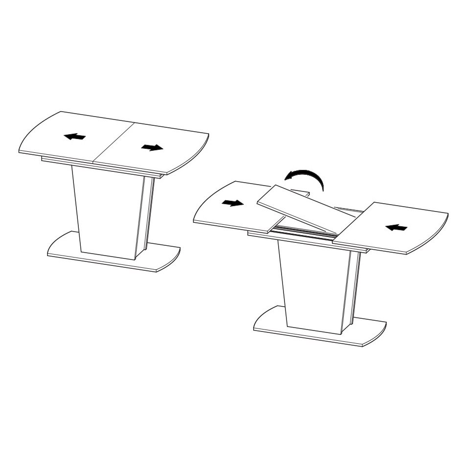 Стол обеденный раздвижной Оливер-02 Дуб Крафт белый