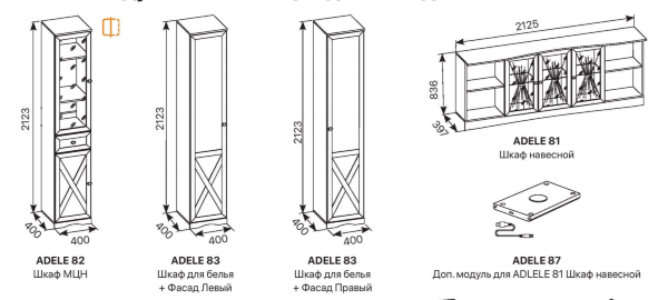Детская ADELE (Адель) Глазов-мебель Комплект 4