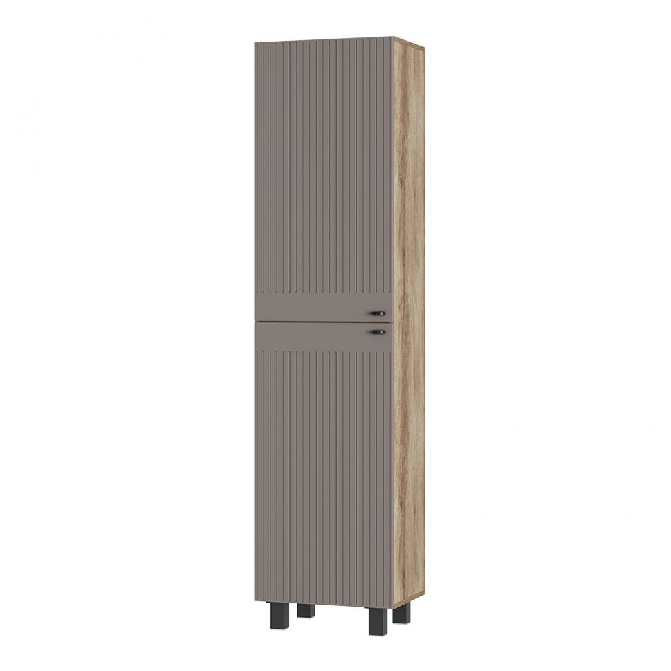 Шкаф-пенал Олива ПН-01 (БТС) Муссон софт / Дуб Каньон