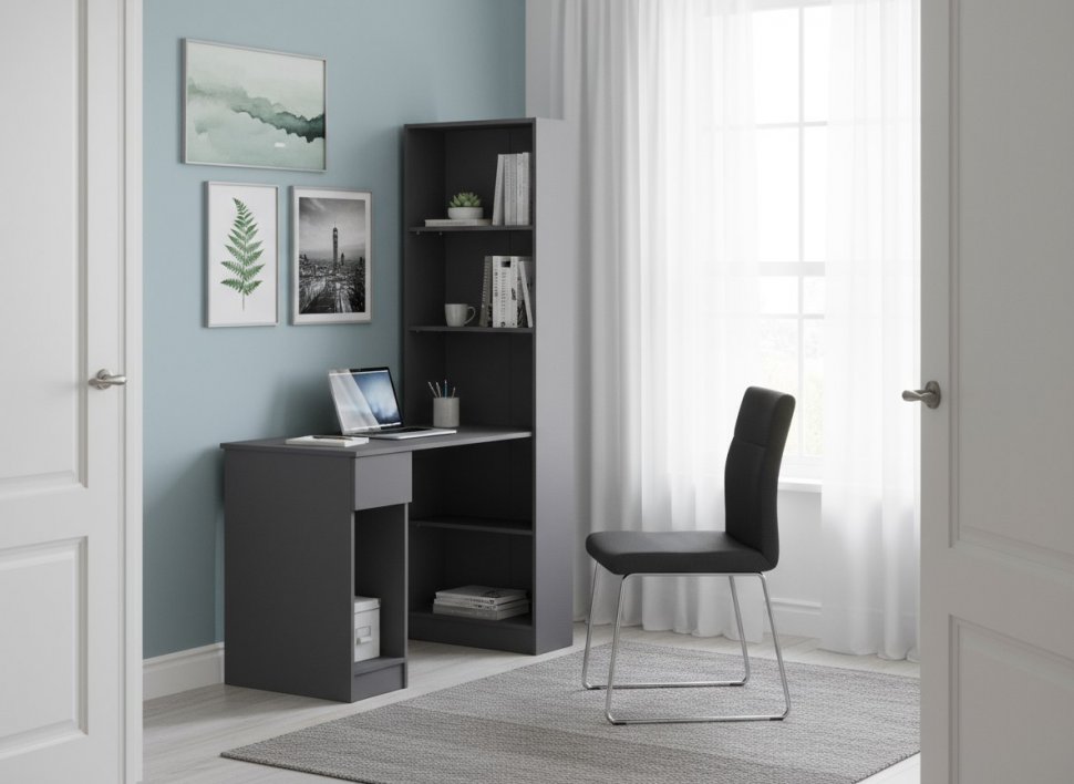 Лайт Шкаф комбинированный 10.01 Темно-серый