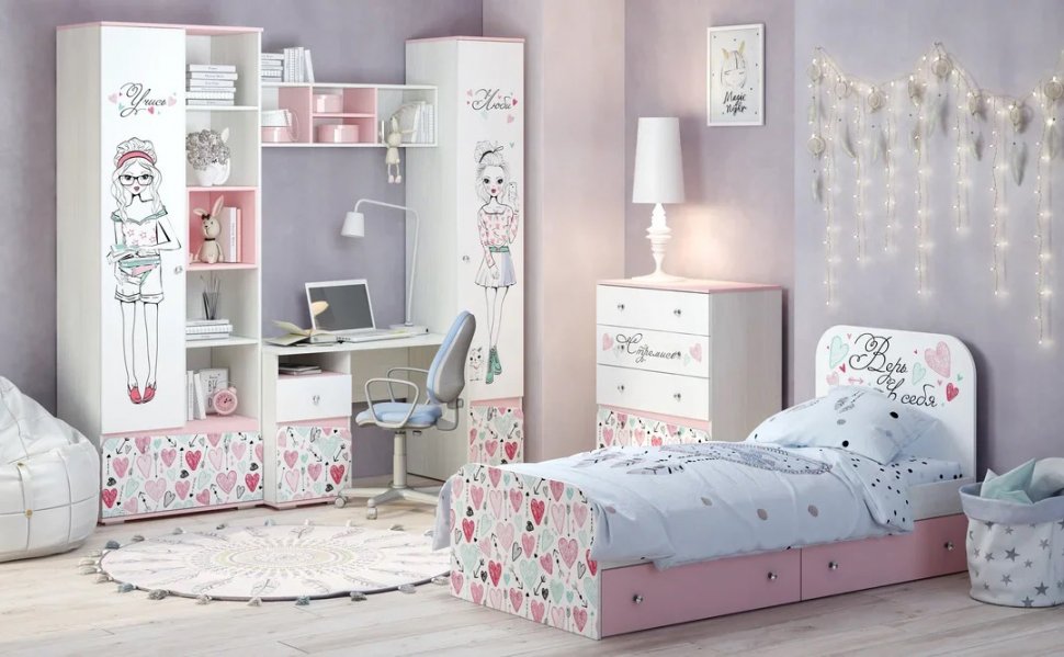 Детская мебель Малибу БТС Комплект 3