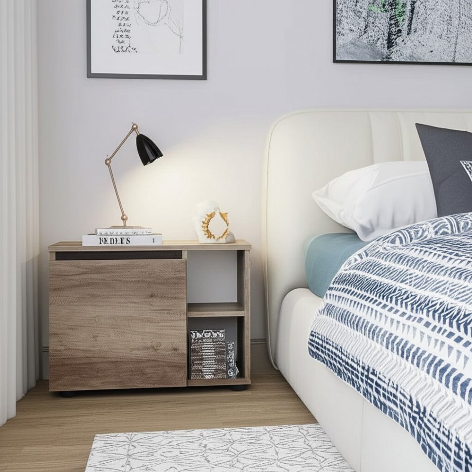 Тумба прикроватная Энигма (БТС) ТБ-14 Дуб Каньон