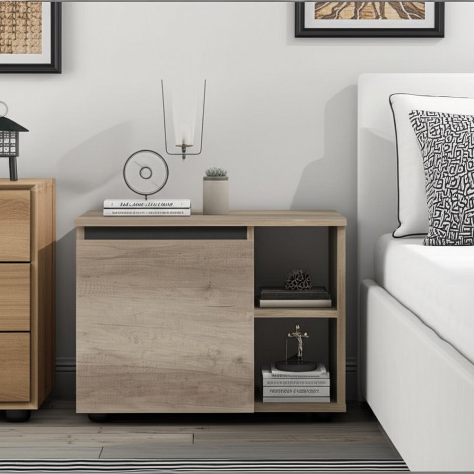 Тумба прикроватная Энигма (БТС) ТБ-14 Дуб Каньон