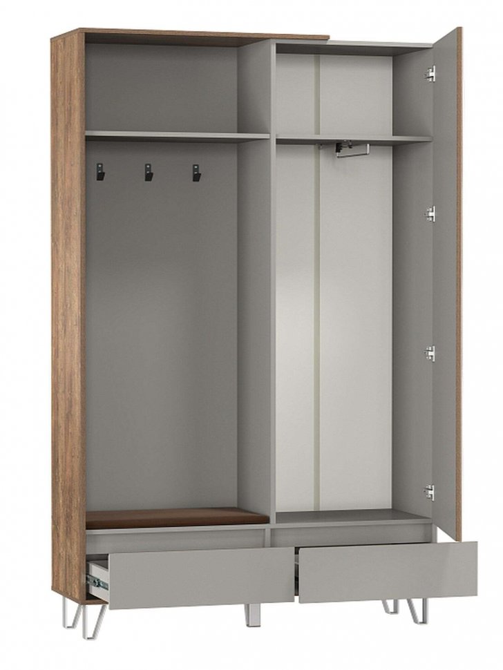 Шкаф для одежды 58.18 Гавана Кейптаун / Серый