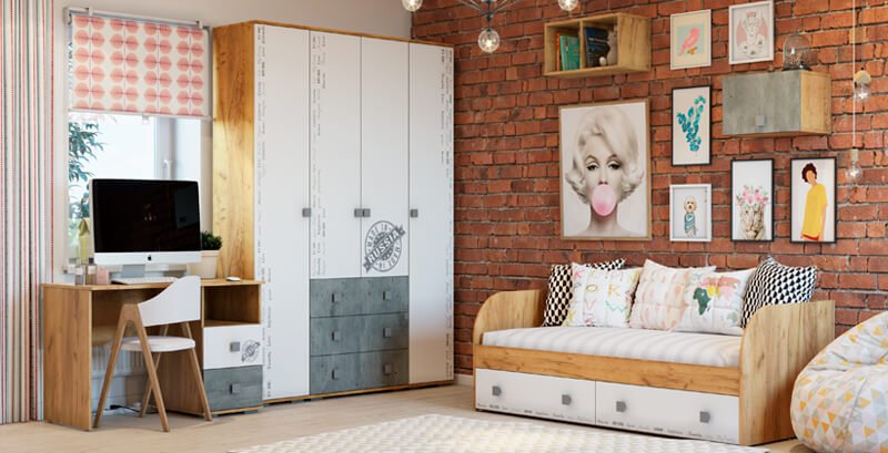 Шкаф с ящиками Тренд ШК-07 (Мебелони)