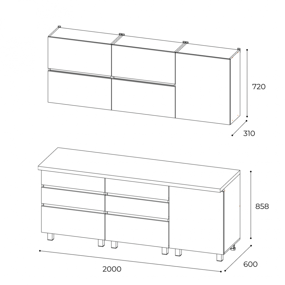 Кухня Лофт 2,0 м